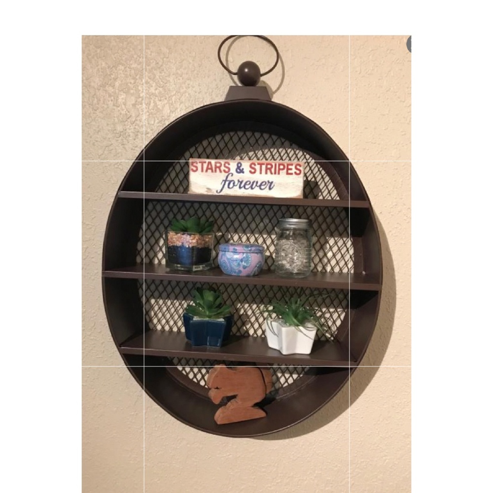 NEW RUSTIC METAL SHELF